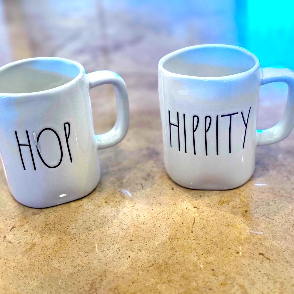 Rae Dunn White Mugs Set